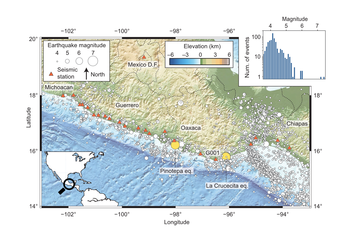 La red SAT de Grillo en Mexico registro 722 terremotos incluyendo dos eventos M7+